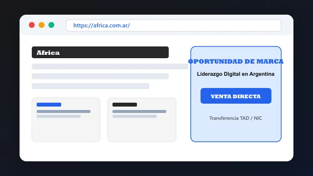 Modelo de aplicación comercial y proyectos digitales para africa.com.ar